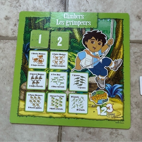 Go Diego Go Nick Jr. 123 Game Milton Bradley ages 3+ two player game - Picture 4 of 11